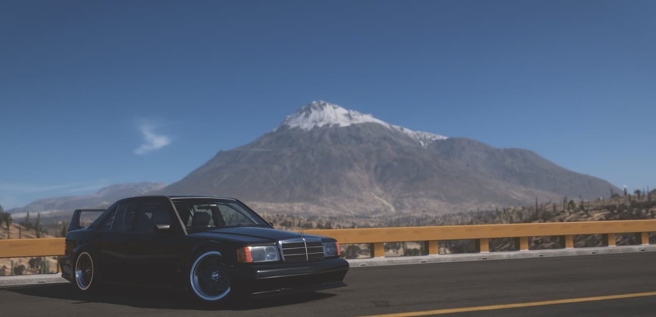 Forza Horizon 6 — tuned Mercedes-Benz 190E on a mountain road